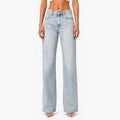 All-Over Rhinestone High-Waist Jeans