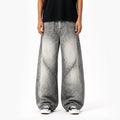 Curved Panel Wide-Leg Jeans
