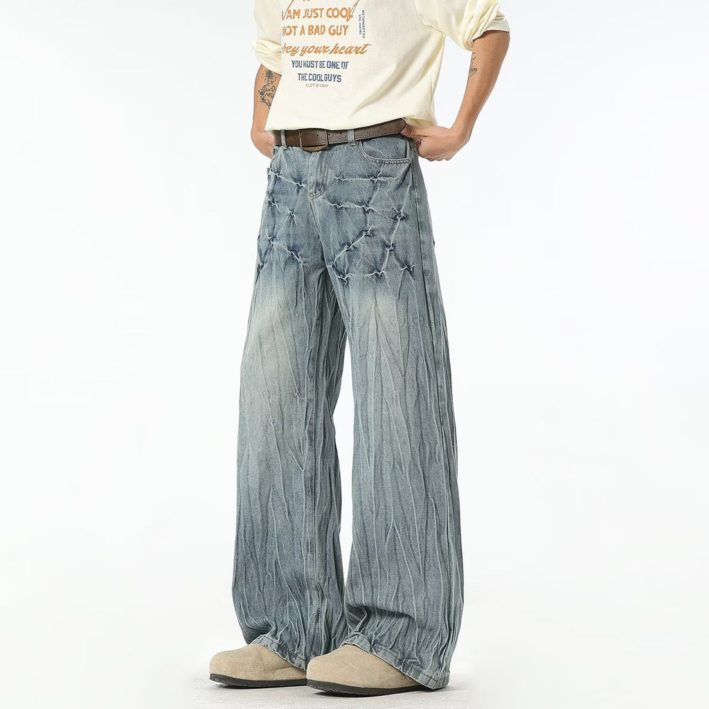Electric Crackle Wide-Leg Jeans