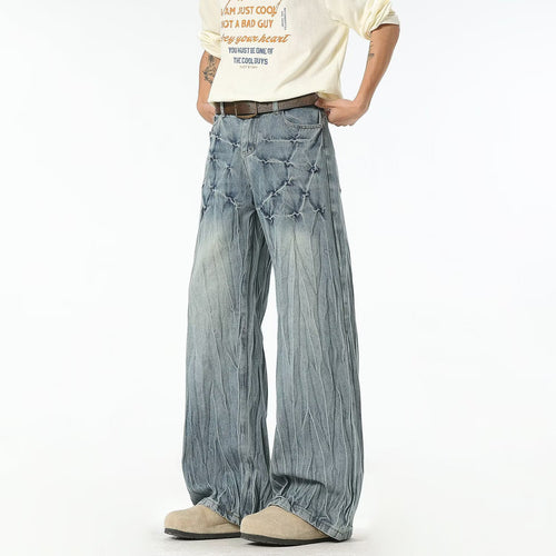 Electric Crackle Wide-Leg Jeans