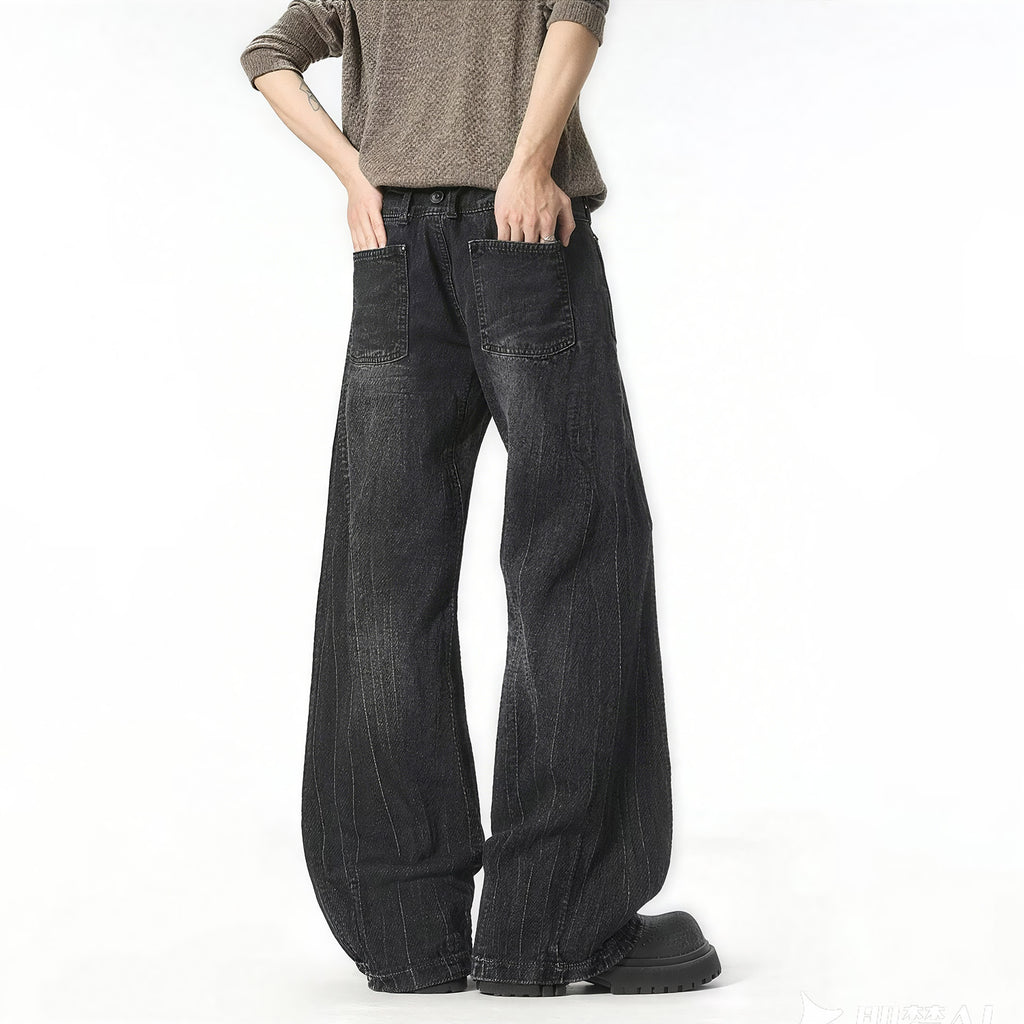 Electric Crackle Wide-Leg Jeans