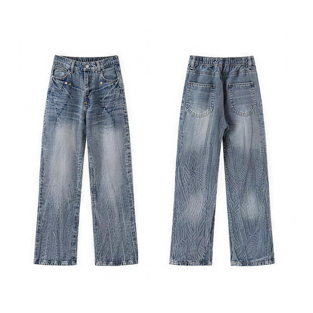 Electric Crackle Wide-Leg Jeans