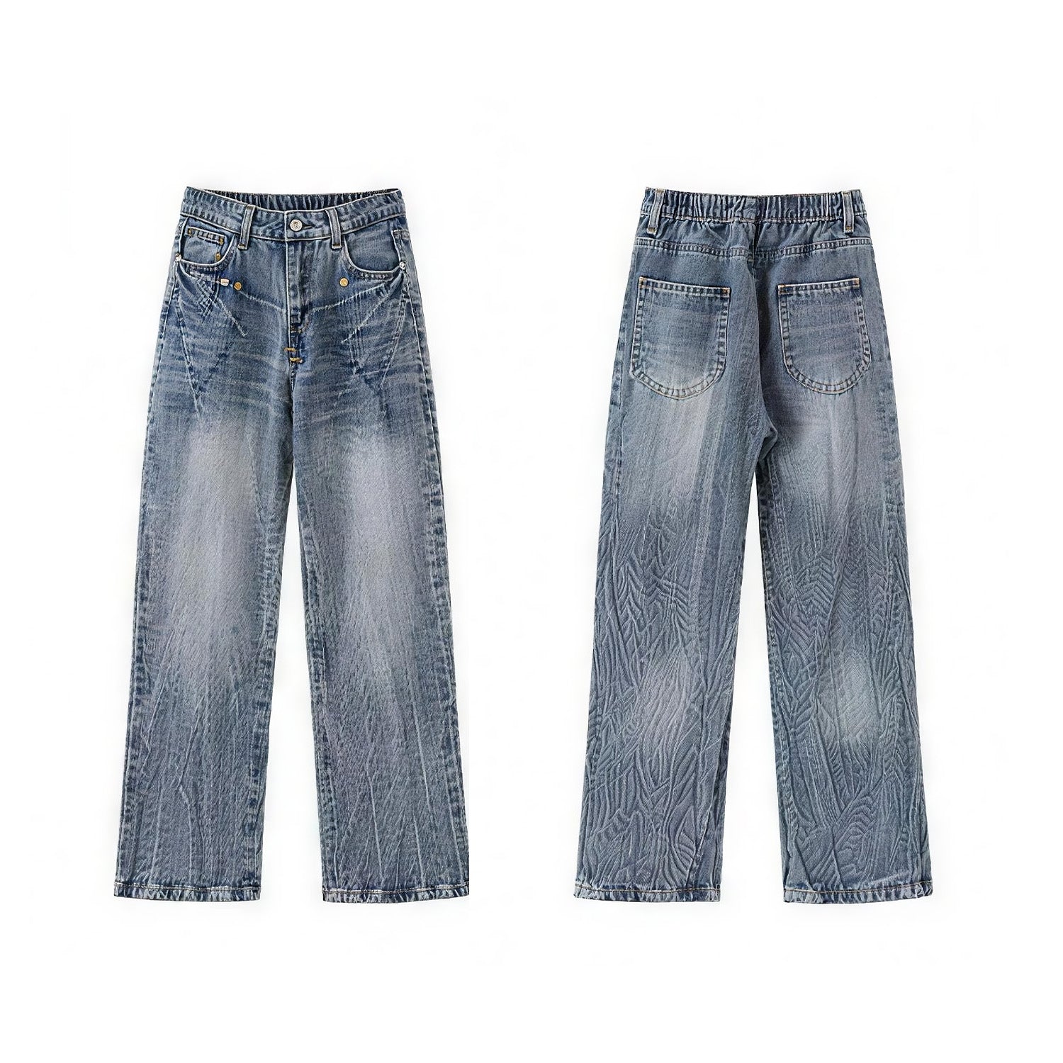 Electric Crackle Wide-Leg Jeans