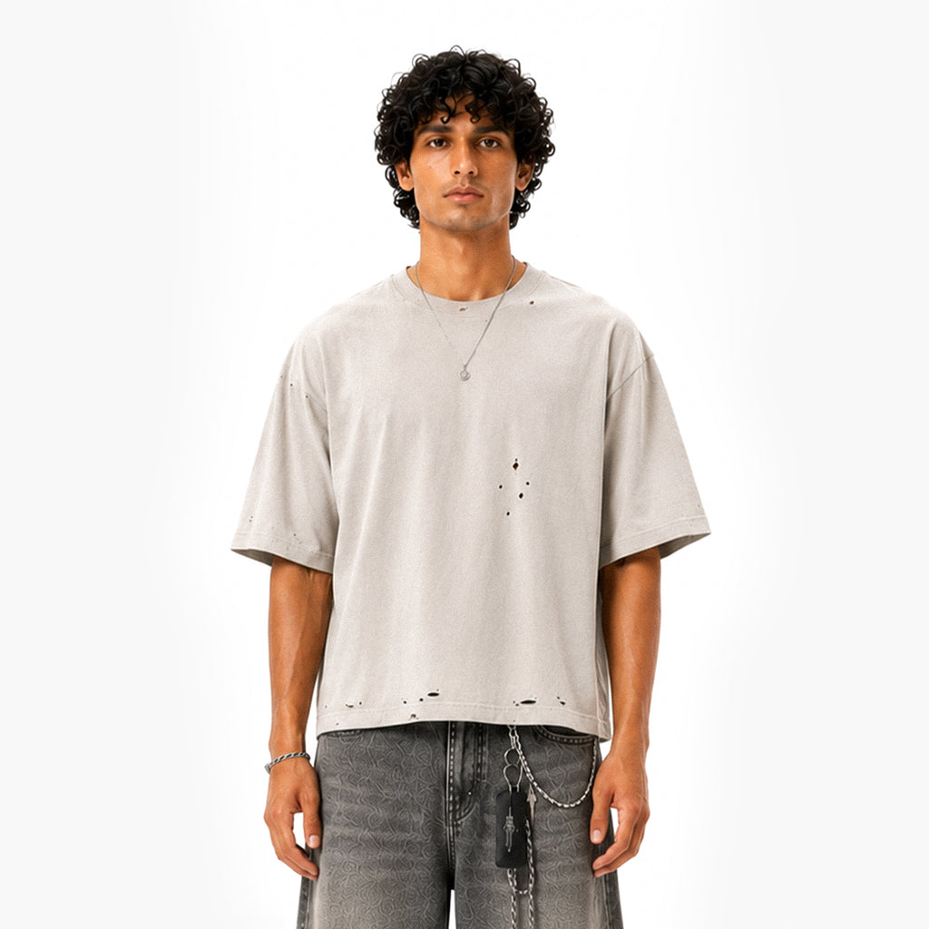 Heavyweight Oversized Distressed T-Shirt