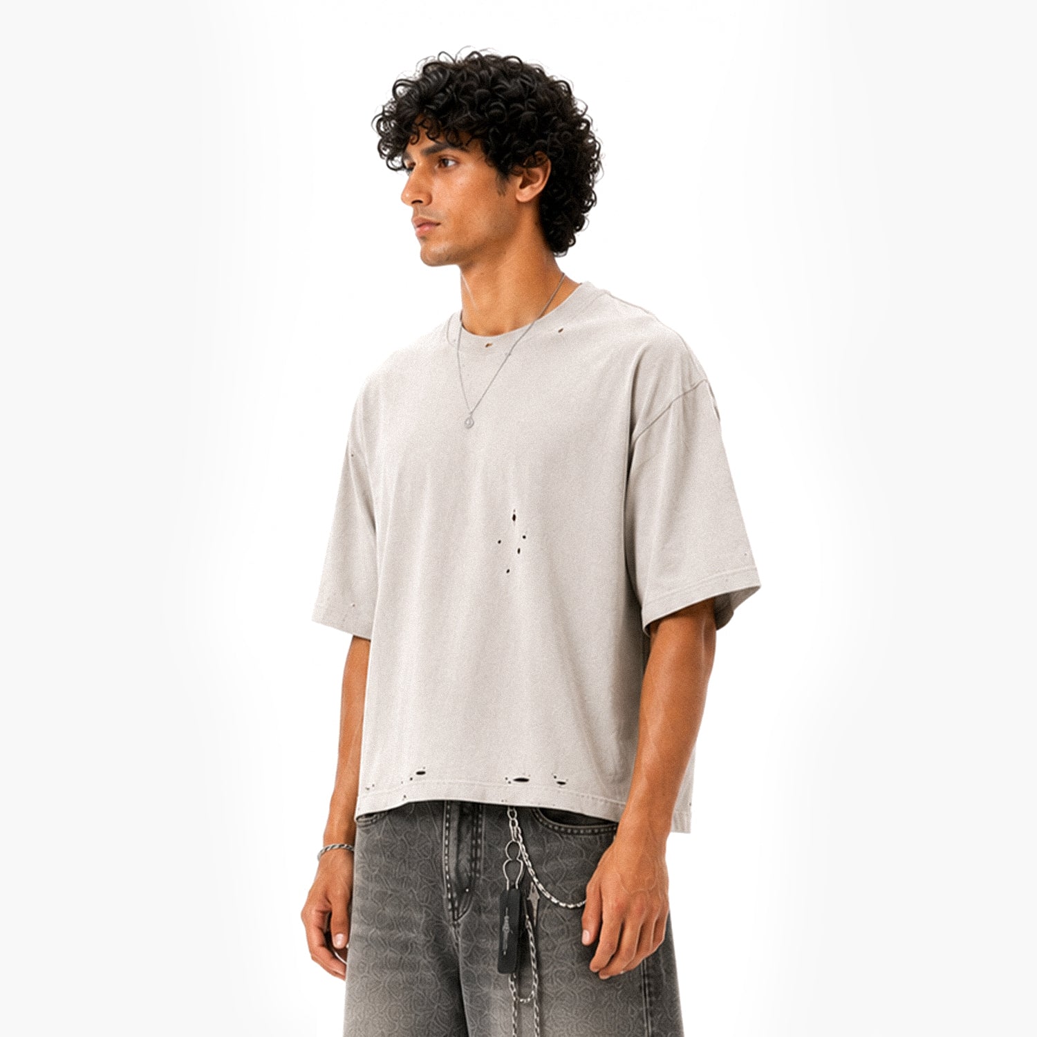 Heavyweight Oversized Distressed T-Shirt