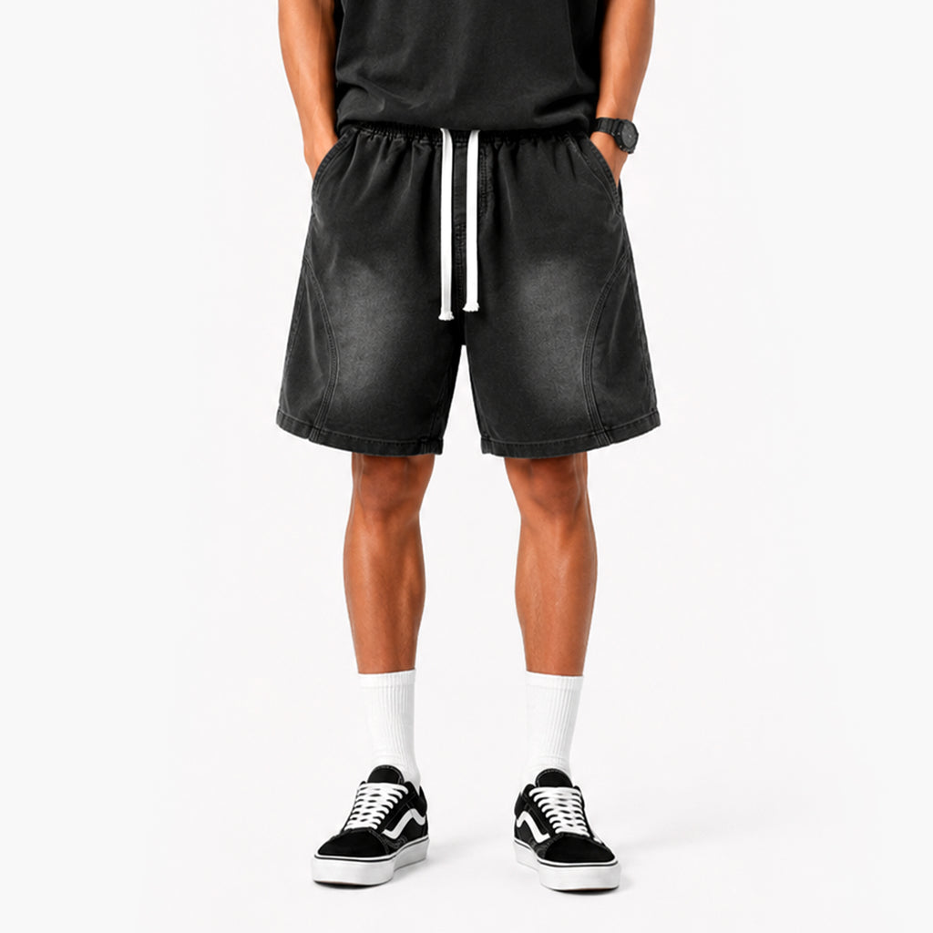 Lyocell Relaxed Denim Shorts