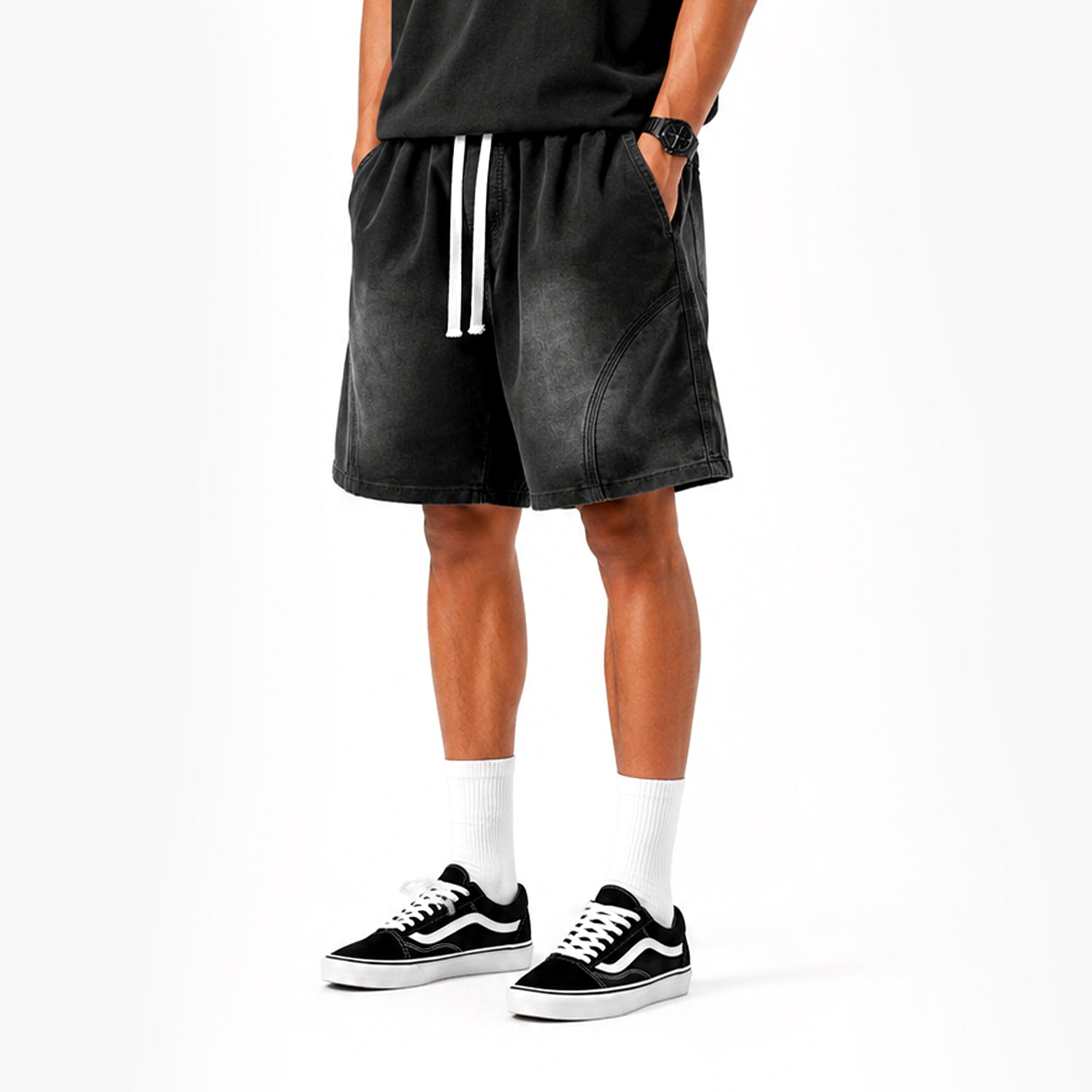 Lyocell Relaxed Denim Shorts