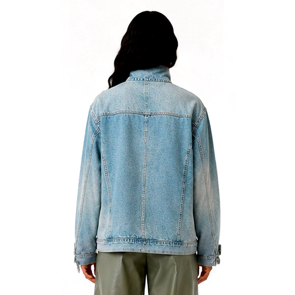 The Asymmetric Denim Statement Jacket