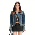 The Contrast Stitching Denim Jacket