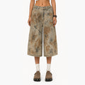 The Grunge Distressed Wide-Leg Capris