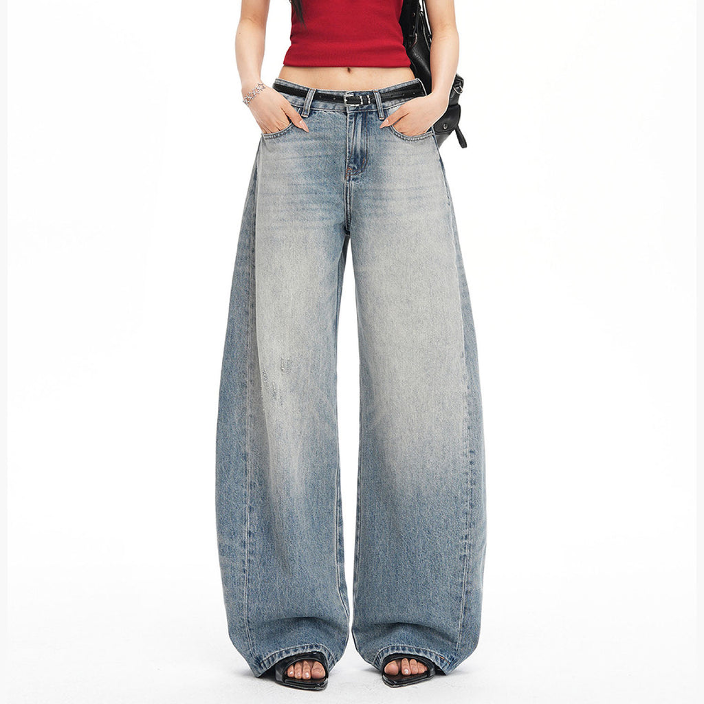 Pantalones anchos efecto lavado vintage