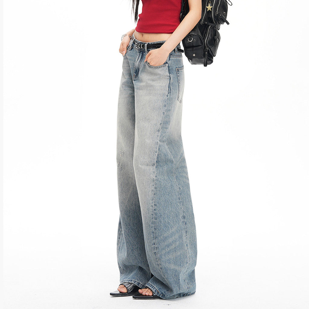 Pantalones anchos efecto lavado vintage