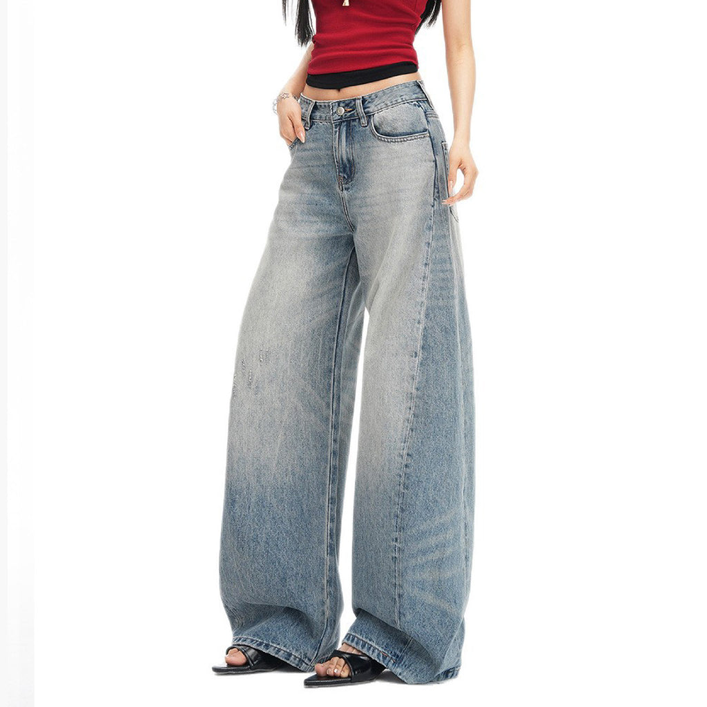 Pantalones anchos efecto lavado vintage