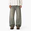 Vintage Washed Wide-Leg Denim Jeans